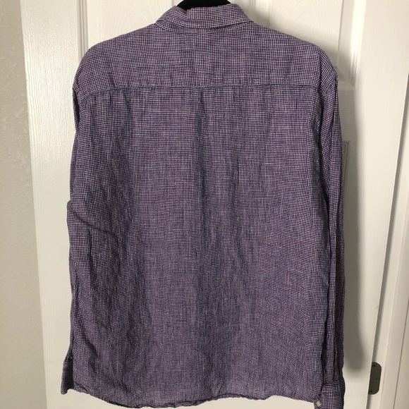 Mens Size Large Neiman Marcus Purple Button-Up - Picture 3 of 3